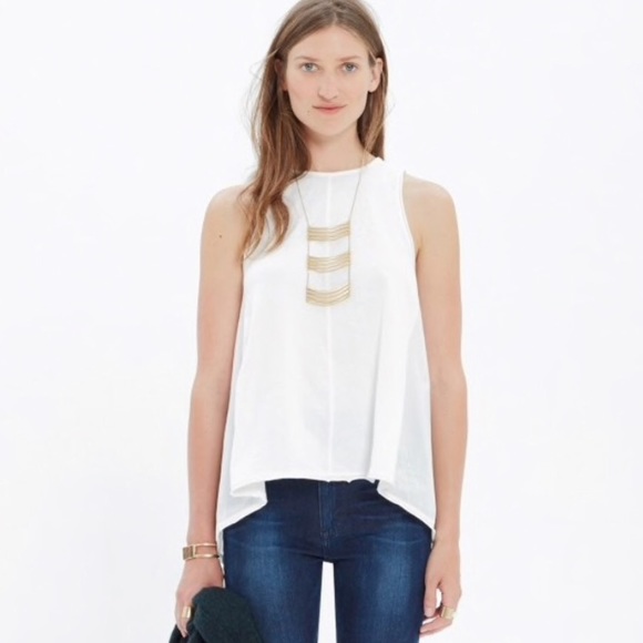 Madewell Tops - Madewell Dark Blue Open Back Tank Top